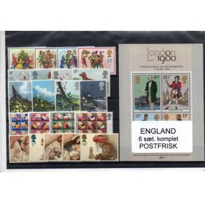 England - 6 St Komplet - Postfrisk