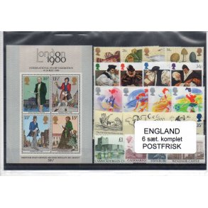 England - 6 St Komplet - Postfrisk