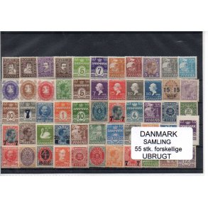 Danmark Samling - 55 Stk. forskellige - Ubrugt