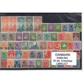 Danmark Samling - 55 Stk. forskellige - Ubrugt