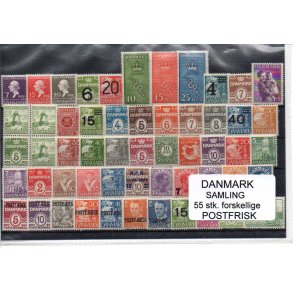 Danmark Samling - 55 Stk. forskellige - Postfrisk