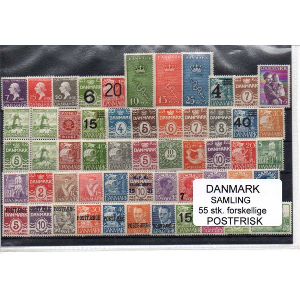 Danmark Samling - 55 Stk. forskellige - Postfrisk