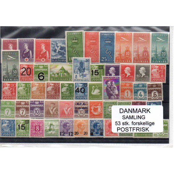 Danmark Samling - 53 Stk. forskellige - Postfrisk