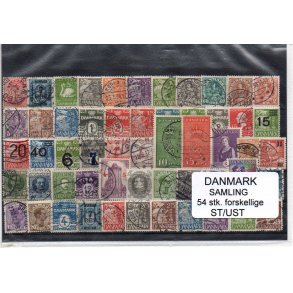 Danmark Samling - 54 Stk. forskellige - Stemplet/Ustemplet
