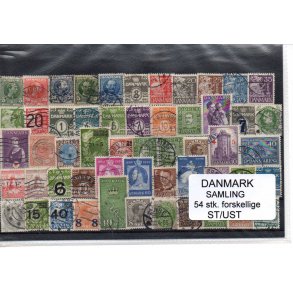 Danmark Samling - 54 Stk. forskellige - Stemplet/Ustemplet