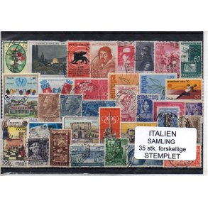 Italien Samling - 35 Stk. Stemplet