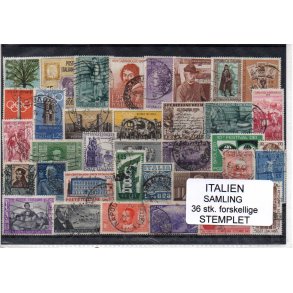 Italien Samling - 36 Stk. Stemplet