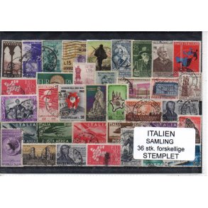 Italien Samling - 36 Stk. Stemplet