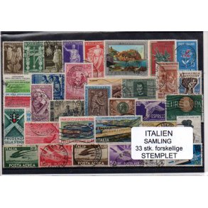 Italien Samling - 33 Stk. Stemplet
