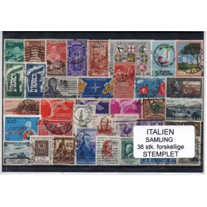 Italien Samling - 36 Stk. Stemplet