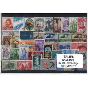Italien Samling - 37 Stk. Stemplet