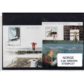 Norge - 3 Stk. Miniark - Stemplet