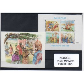 Norge - 2 stk. Miniark AFA 970 - 1001-4 - Postfrisk