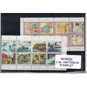 Norge - 2 stk. Hæfteblok AFA 1216 - 23 - 1185 - 92 - Stemplet