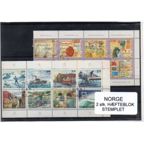Norge - 2 stk. Hæfteblok AFA 1216 - 23 - 1185 - 92 - Stemplet