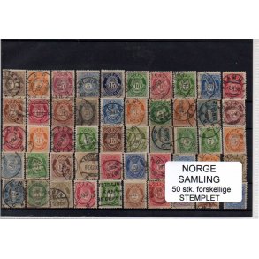 Norge Samling - 50 Stk. Div. Posthorn - Stemplet