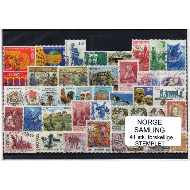 Norge Samling - 41 Stk. forskellige - Stemplet
