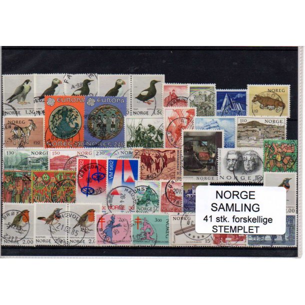 Norge Samling - 41 Stk. forskellige - Stemplet
