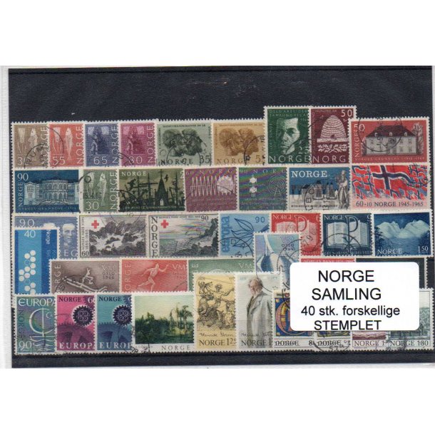 Norge Samling - 40 Stk. forskellige - Stemplet