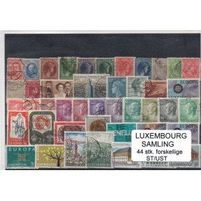 Luxembourg Samling - 44 Stk. Forskellige Stemplet/Ustemplet