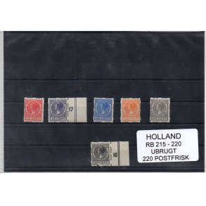 Holland - AFA - RB 215 -220 Ubrugt 220 Postfrisk