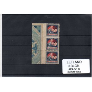 Letland - 9 Blok AFA 55 B Postfrisk