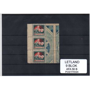 Letland - 9 Blok AFA 56 B Postfrisk