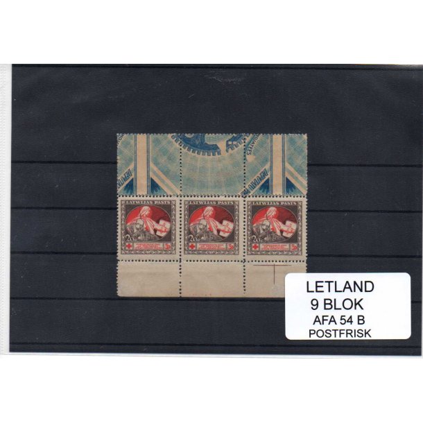 Letland - 9 Blok AFA 54 B Postfrisk