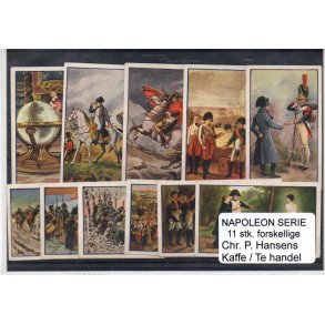 Napoleon Serie - 11 Stk. forskellige - Chr. P. Hansens Kaffe/Thehandel