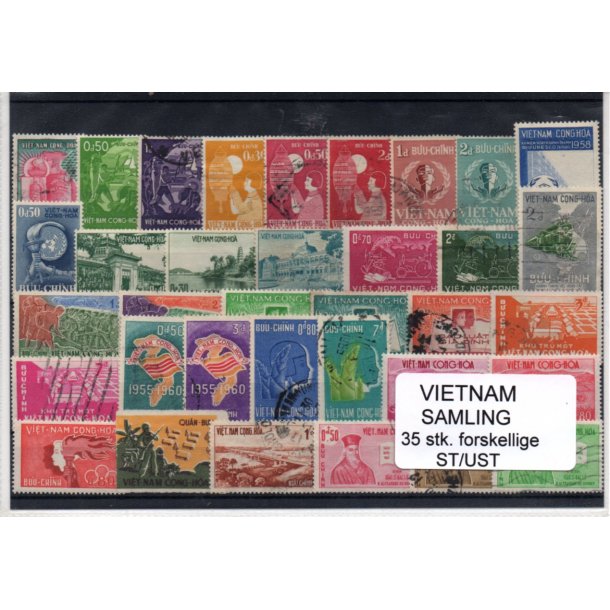 Viet-Nam Samling - 35 forskellige Stemplet/Ustemplet