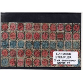 Danmark Stempler - 50 Stk. remrker -