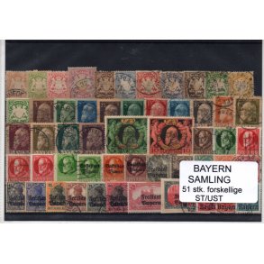 Bayeren Samling - 51 Forskellige Stemplet/Ustemplet