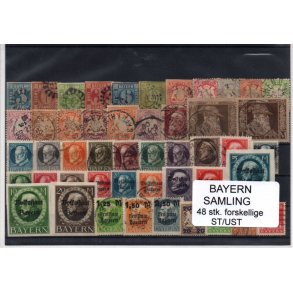 Bayeren Samling - 48 Forskellige Stemplet/Ustemplet