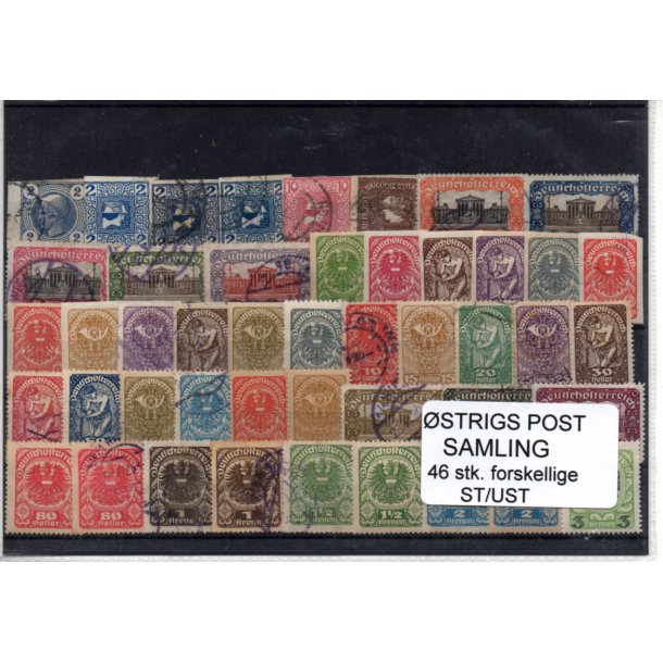 strig Samling - 29 Stk. forskellige Stemplet