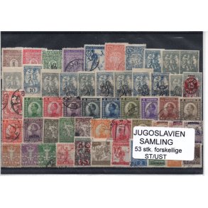 Jugoslavien Samling - 53 stk. forskellige Stemplet/Ustemplet