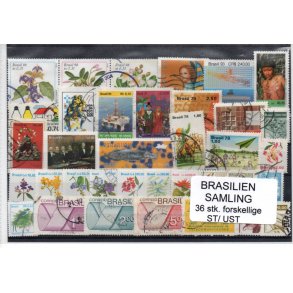Brasilien Samling 36 Stk. Stemplet/Ustemplet
