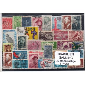 Brasilien Samling 30 Stk. Stemplet/Ustemplet