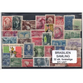 Brasilien Samling 32 Stk. Stemplet/Ustemplet