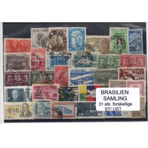 Brasilien Samling 31 Stk. Stemplet/Ustemplet