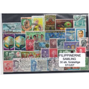 Philipinerne Samling 30 Stk. Stemplet/Ustemplet