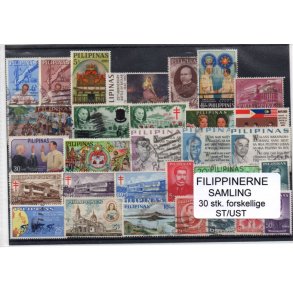 Philipinerne Samling 30 Stk. Stemplet/Ustemplet