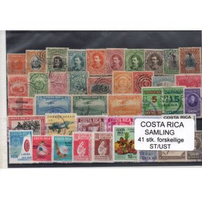 Costa Rica Samling - 41 Stk. forskellige Stemplet/Ustemplet