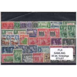 Fiji Samling - 38 Stk. forskellige Stemplet