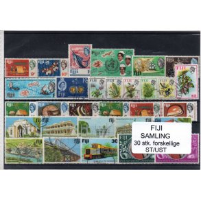Fiji Samling - 30 Stk. forskellige Stemplet