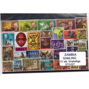 Zambia Samling - 31 Stk. Stenplet/Ustemplet.