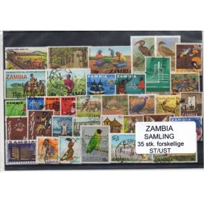 Zambia Samling - 35 Stk. Stenplet/Ustemplet.