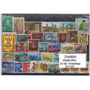Zambia Samling - 35 Stk. Stenplet/Ustemplet.