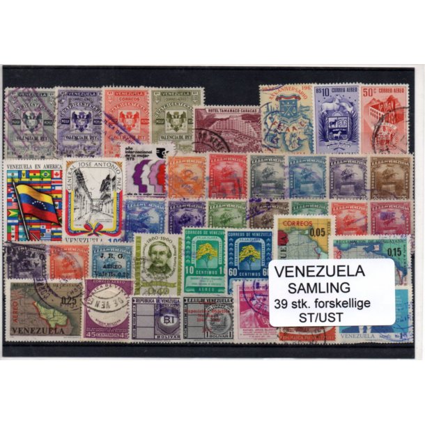Venezuela Samling - 39 Stk. Stemplet/Ustemplet