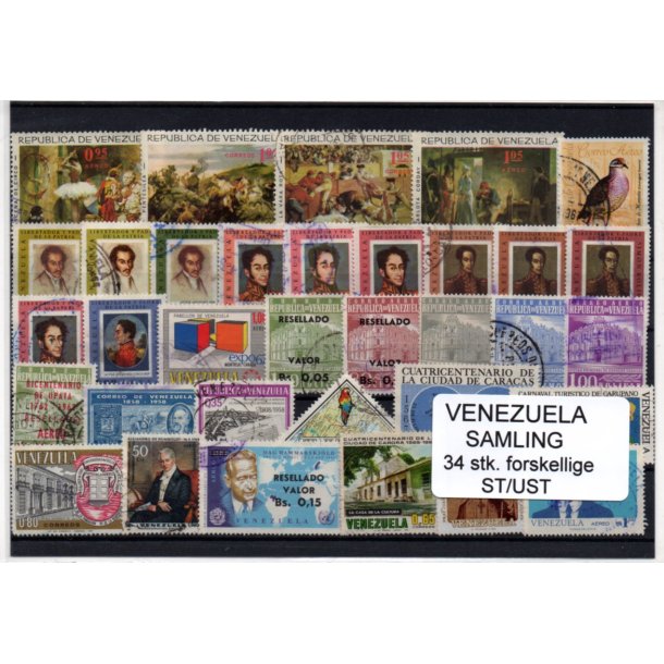Venezuela Samling - 34 Stk. Stemplet/Ustemplet