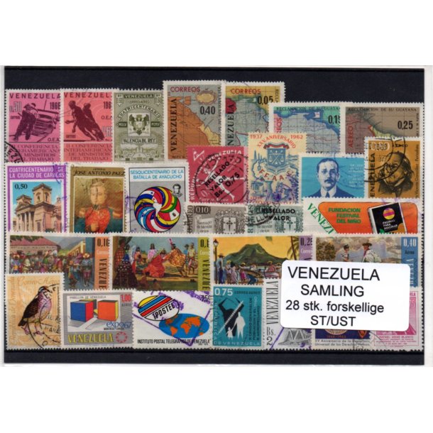 Venezuela Samling - 28 Stk. Stemplet/Ustemplet